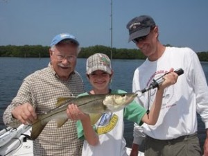 Family with a Tampa Snook