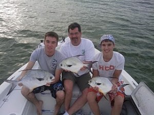 Pompano caught while fishing Tampa Bay