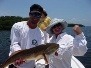 Tampa fishing guide Capt. Will Shook with Redfish