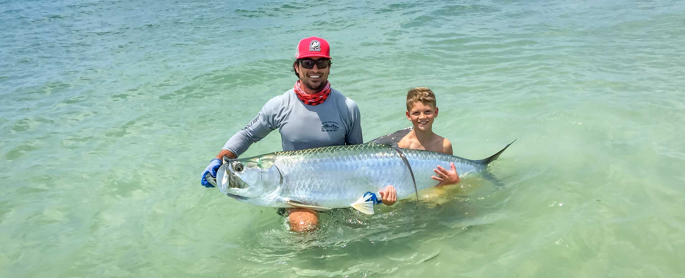 Tampa Tarpon Fishing Charter - Anglers with Tarpon
